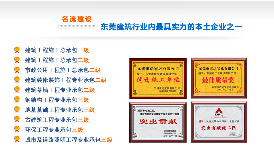 東莞建筑行業(yè)內(nèi)最具實力的本土企業(yè)之一